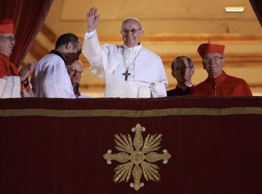 Pope Francis the day he was elected Pope on March 13, 2013